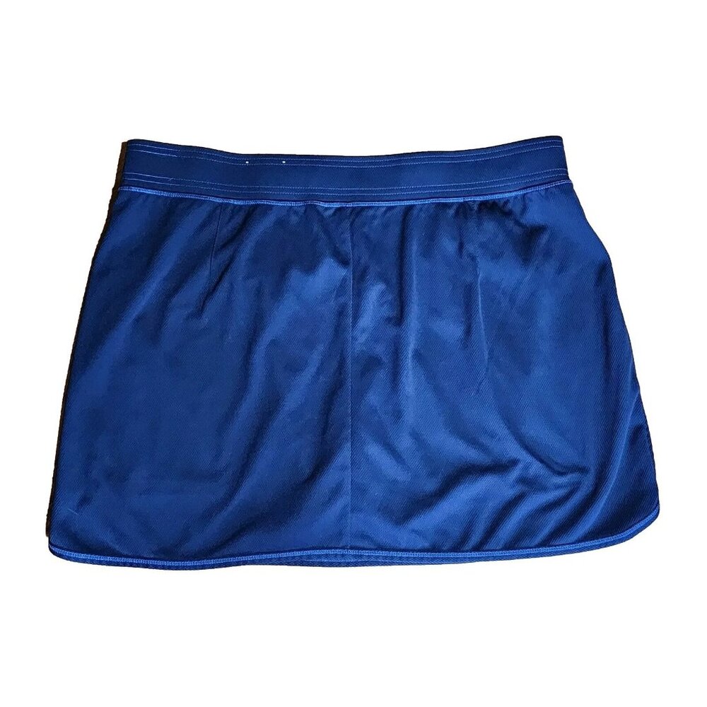 St Johns Bay Skort Womens Plus Size 0X Solid All Blue Quick Dry Pull On Stretch - Picture 4 of 4